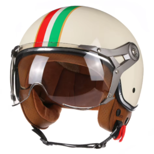 Öppen hjälm med fällbart visir - Retro Italy [endast XL kvar]